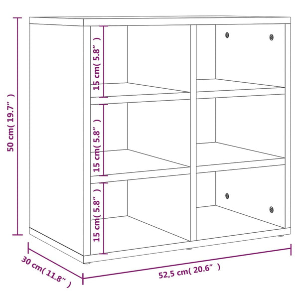 Schuhregale 2er Set Eiche Braun 52,5x30x50cm