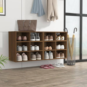 Schuhregale 2er Set Eiche Braun 52,5x30x50cm