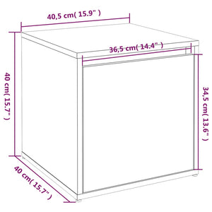 Schubladenbox Räuchereiche 40,5x40x40 cm