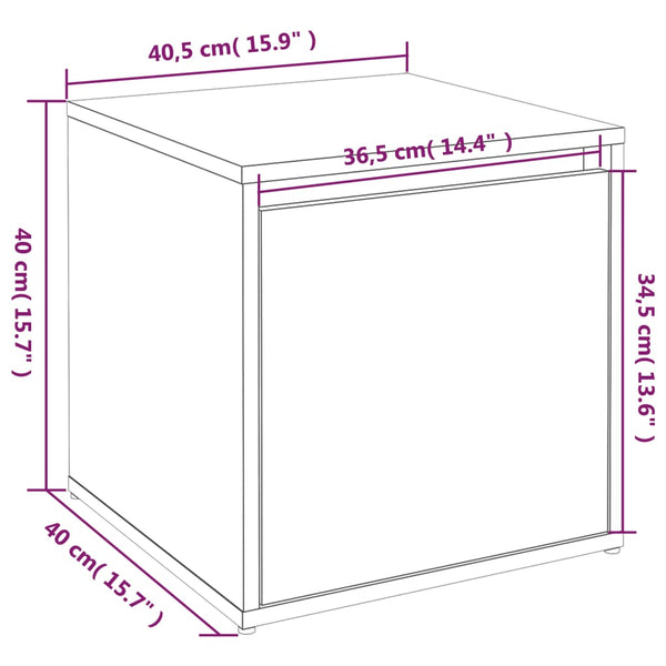 Schubladenbox Räuchereiche 40,5x40x40 cm