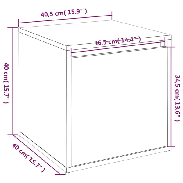 Schubladenbox Grau Sonoma 40x40 cm