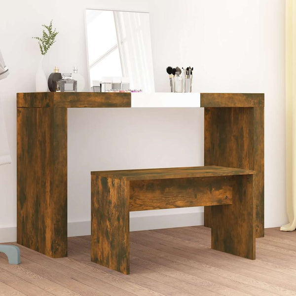 Schminkhocker Räuchereiche 70x35x45 cm