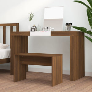 Schminkhocker Braun Eichen-Optik