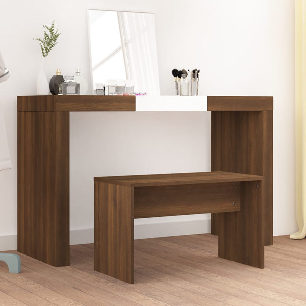 Schminkhocker Braun Eichen-Optik