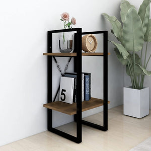 Bücherregal Braun Eiche-Optik, 2 Fächer