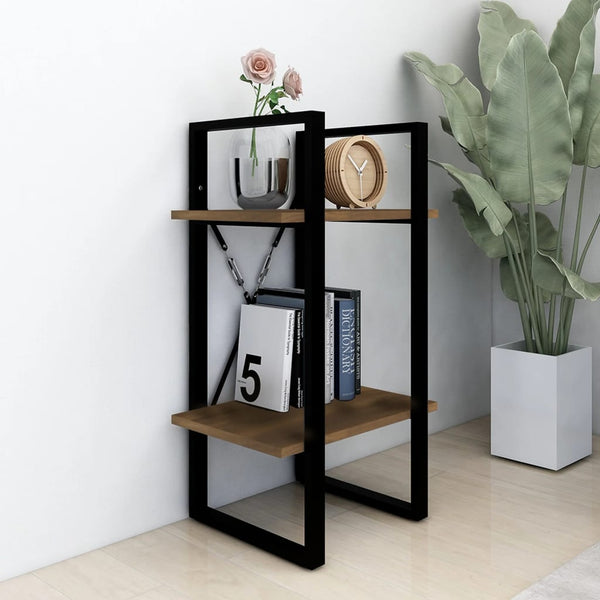 Bücherregal Braun Eiche-Optik, 2 Fächer