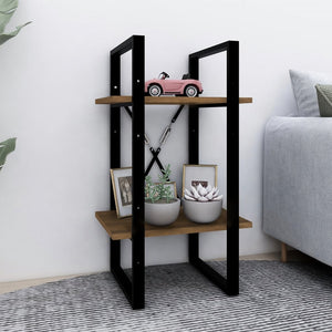 Bücherregal Braun Eiche-Optik, 2 Fächer