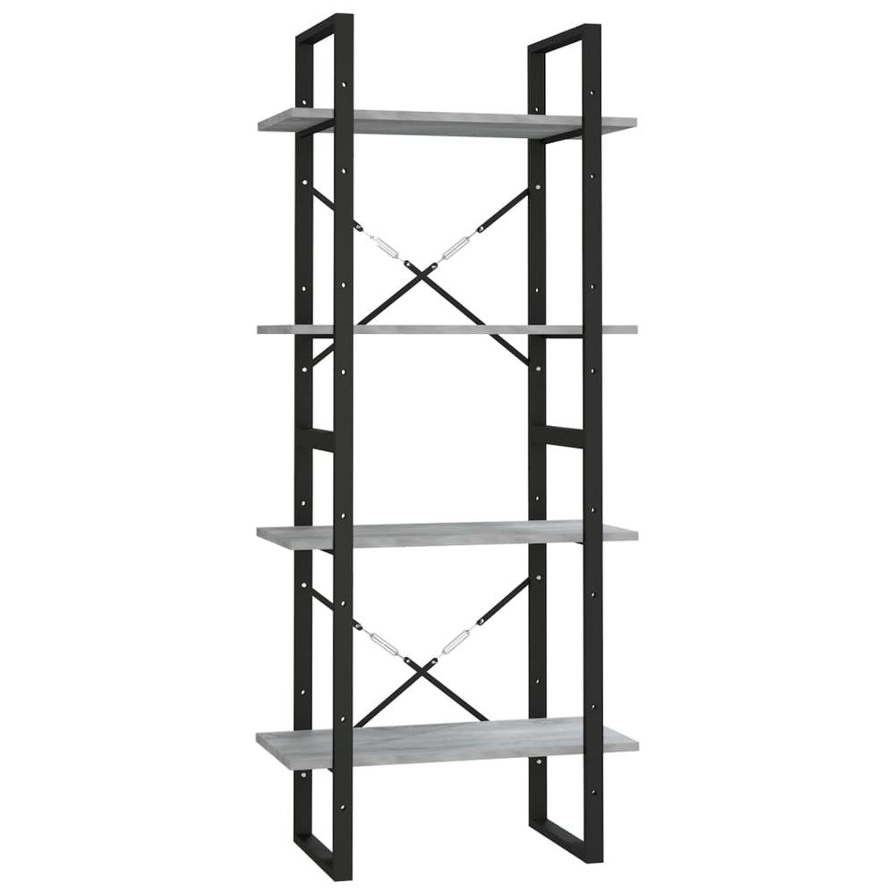 vidaXL Bibliothèque 4 étagères Gris Sonoma 60x30x140 cm Bois d'ingénierie