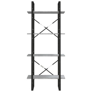 vidaXL Bookcase with 4 Compartments Grey Sonoma 60x30x140 cm Engineered Wood