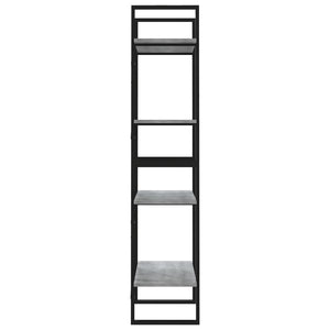 vidaXL Bookcase with 4 Compartments Grey Sonoma 60x30x140 cm Engineered Wood