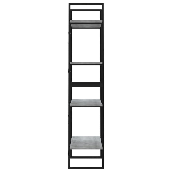 vidaXL Bookcase with 4 Compartments Grey Sonoma 60x30x140 cm Engineered Wood
