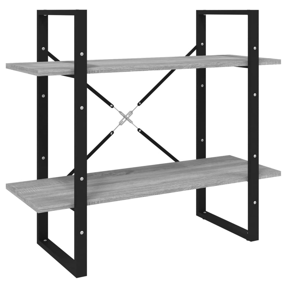 vidaXL Bibliothèque 2 niveaux Gris Sonoma 80x30x70 cm Bois d'ingénierie