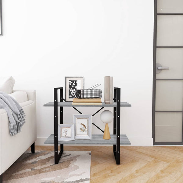 vidaXL Bibliothèque 2 niveaux Gris Sonoma 80x30x70 cm Bois d'ingénierie