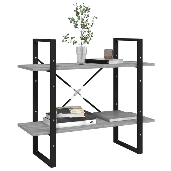 vidaXL Bibliothèque 2 niveaux Gris Sonoma 80x30x70 cm Bois d'ingénierie