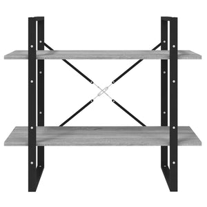 vidaXL Bibliothèque 2 niveaux Gris Sonoma 80x30x70 cm Bois d'ingénierie