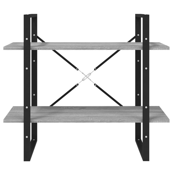 vidaXL Bibliothèque 2 niveaux Gris Sonoma 80x30x70 cm Bois d'ingénierie