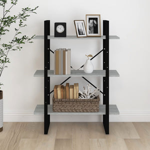 Bücherregal Grau Sonoma 80x30x105 cm