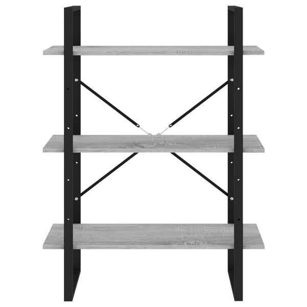 Bücherregal Grau Sonoma 80x30x105 cm