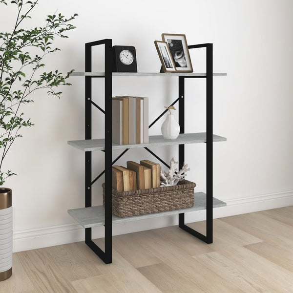 Bücherregal Grau Sonoma 80x30x105 cm