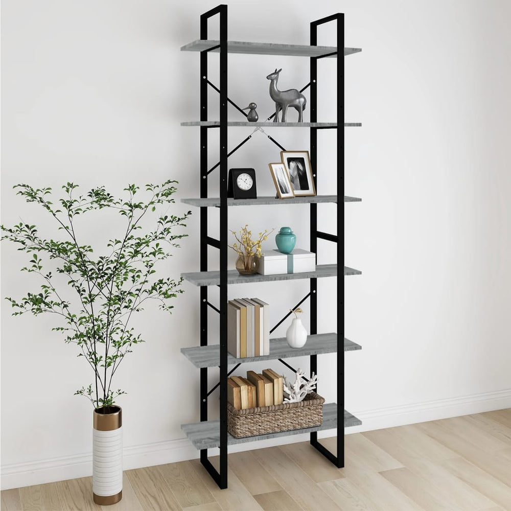 Hochschrank Grau Sonoma 80x30x210 cm