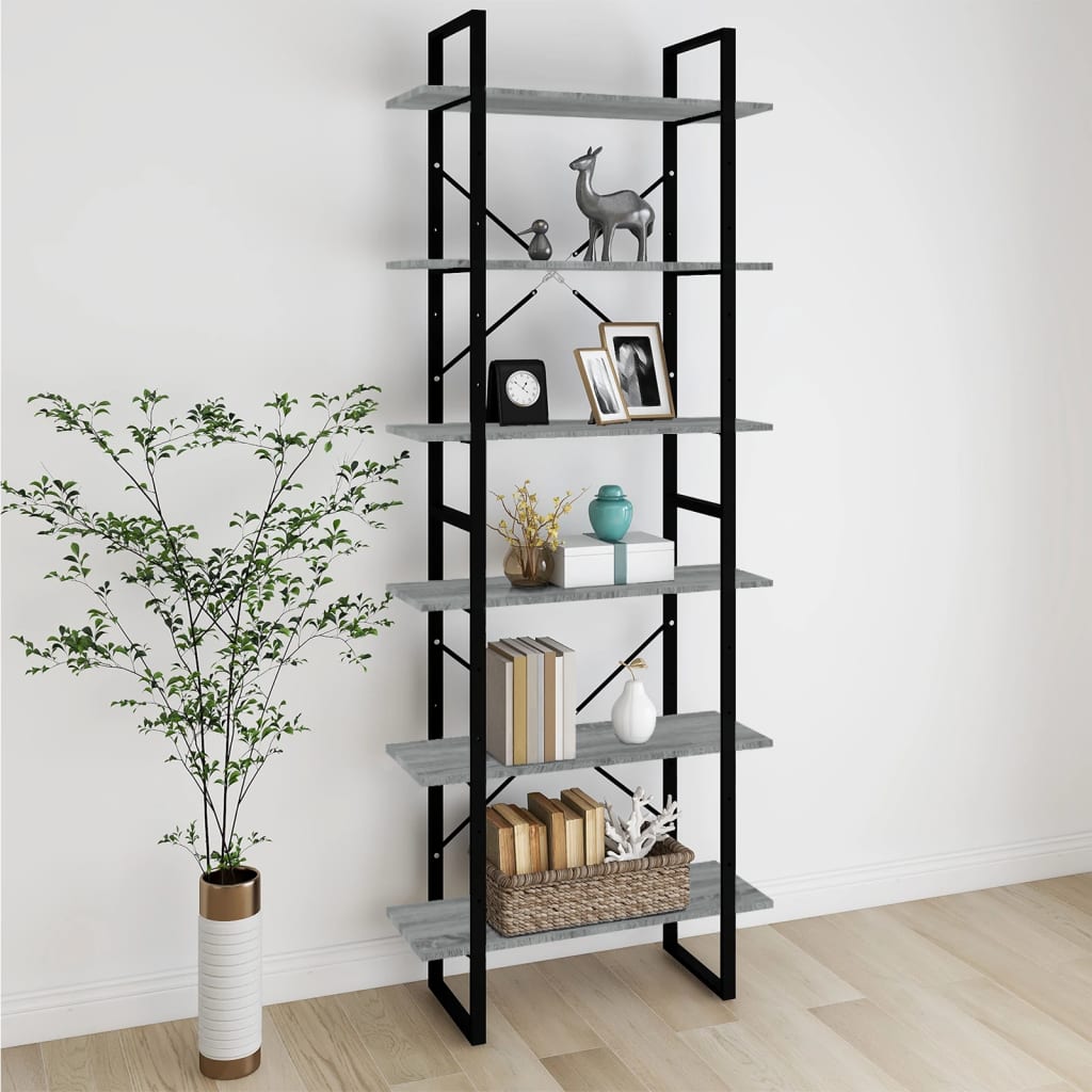 Hochschrank Grau Sonoma 80x30x210 cm