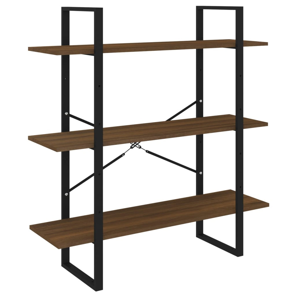 vidaXL Bibliothèque marron aspect chêne 100x30x105 cm Bois d'ingénierie