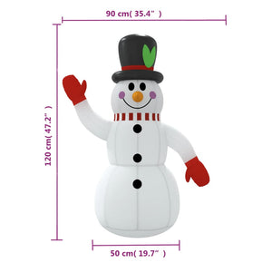 Aufblasbarer LED Schneemann 120cm