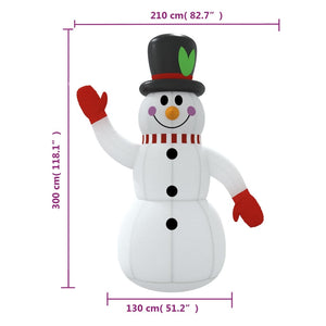 Aufblasbarer LED Schneemann 300cm