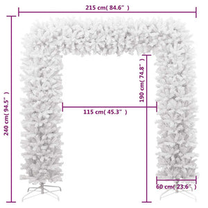 Weiße Weihnachtsgirlande 240 cm