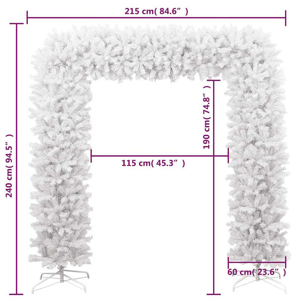 Weiße Weihnachtsgirlande 240 cm