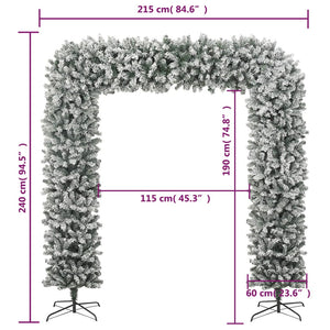 Beschneite Weihnachtsgirlande 240 cm