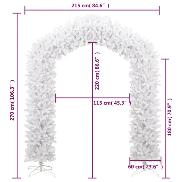 Weiße Weihnachtsgirlande 270 cm