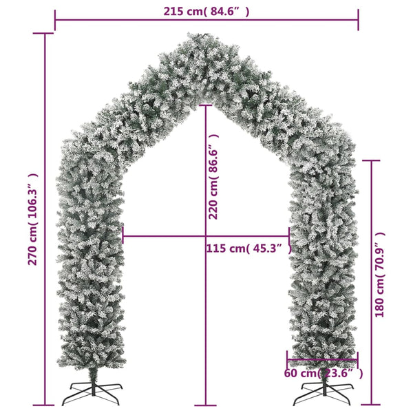 Beschneite Weihnachtsgirlande 270 cm