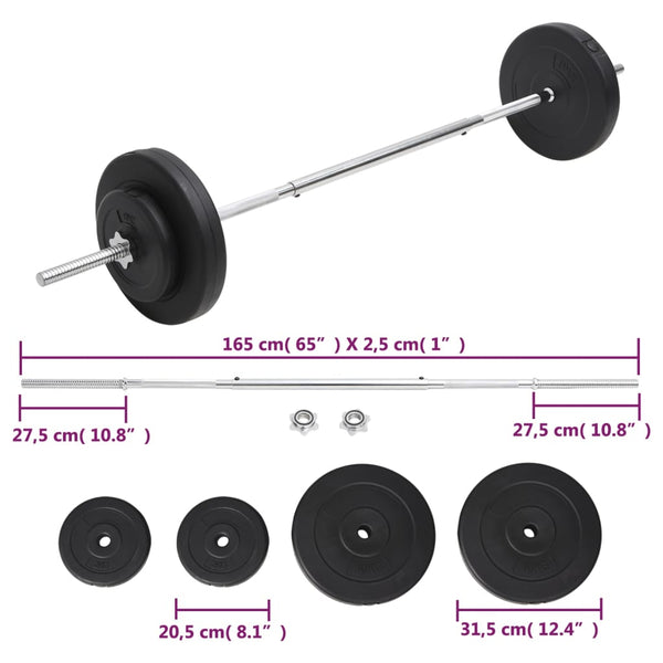 30 kg Langhantel Set