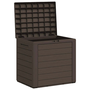 Gartentruhe Braun 58,5x46x55 cm Polypropylen