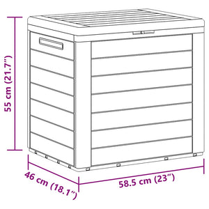 Gartentruhe Braun 58,5x46x55 cm Polypropylen