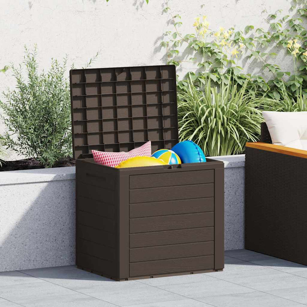 Gartentruhe Braun 58,5x46x55 cm Polypropylen