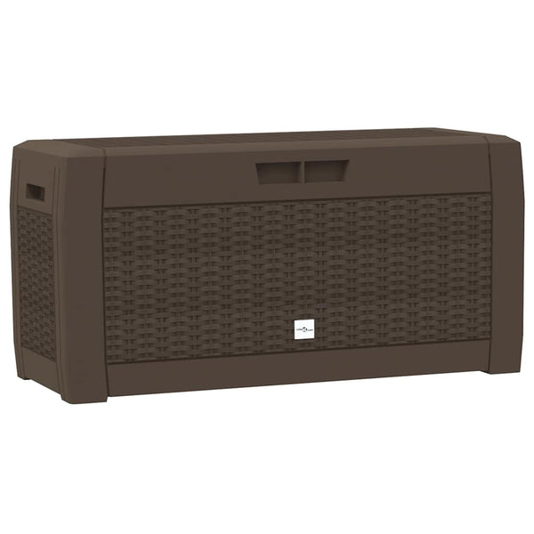 Gartentruhe Braun 119x48x60 cm Polypropylen