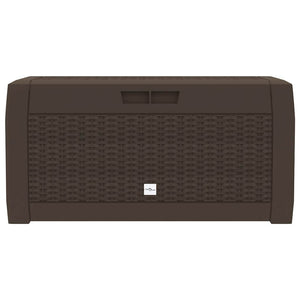 Gartentruhe Braun 119x48x60 cm Polypropylen