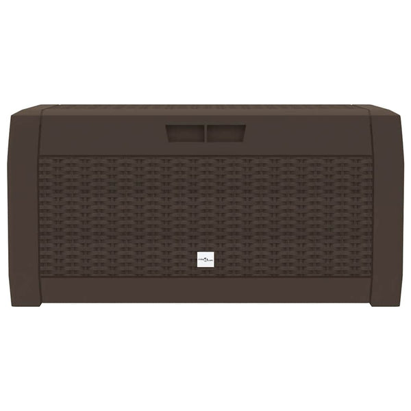 Gartentruhe Braun 119x48x60 cm Polypropylen