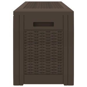 Gartentruhe Braun 119x48x60 cm Polypropylen