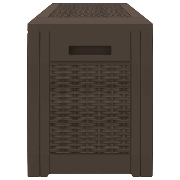 Gartentruhe Braun 119x48x60 cm Polypropylen