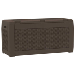 Gartentruhe Braun 119x48x60 cm Polypropylen