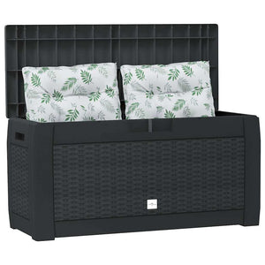 Gartentruhe Anthrazit 119x48x60 cm Polypropylen