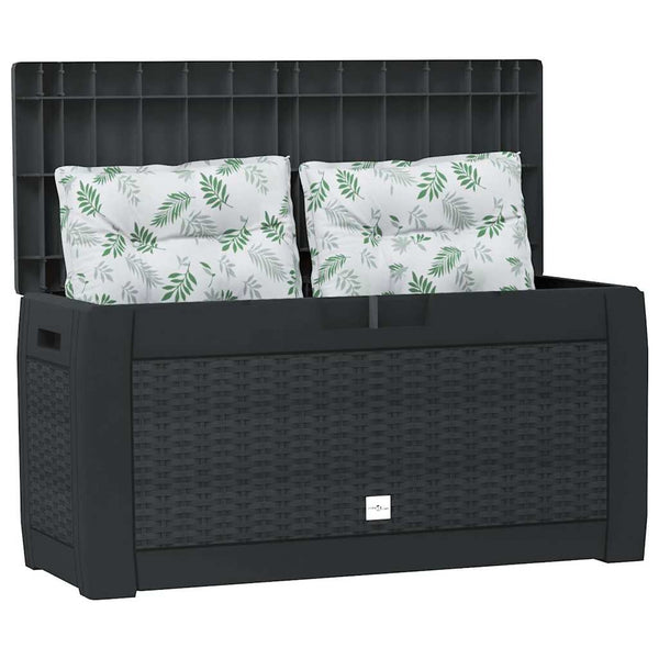 Gartentruhe Anthrazit 119x48x60 cm Polypropylen
