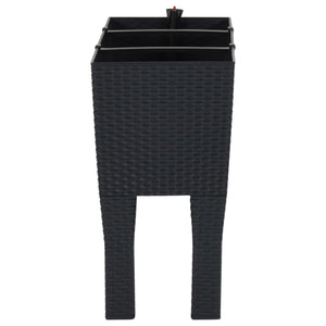 Hochbeet Anthrazit 60x25x46 cm PP-Rattan