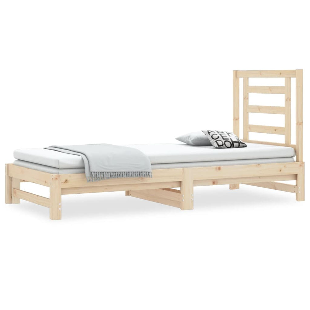 vidaXL Lit de jour extensible 2x(90x200) cm en pin massif