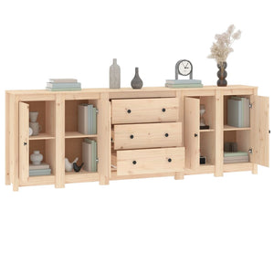 Sideboard 230x35x80 cm Massivholz Kiefer