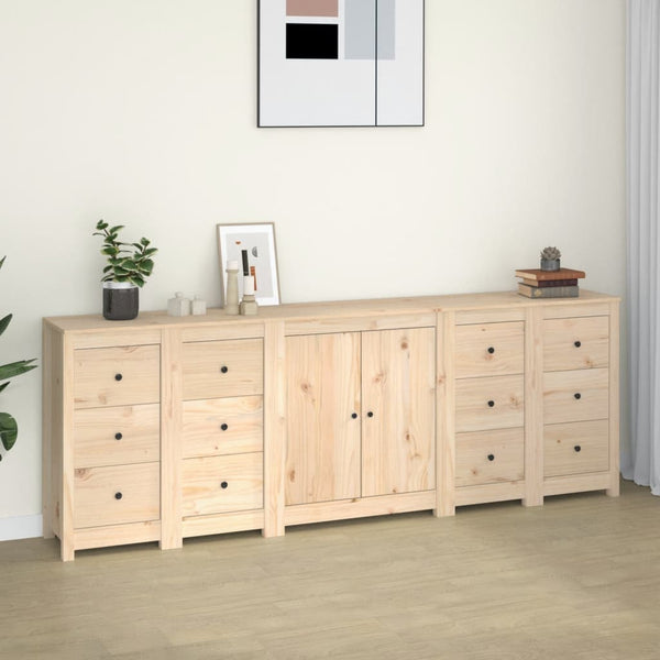 Sideboard 230x35x80 cm Massivholz Kiefer