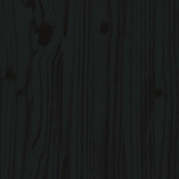 Sideboard Schwarz 230x35x80 cm Massivholz Kiefer